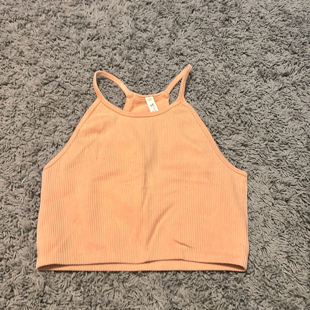Peach colored athletic top